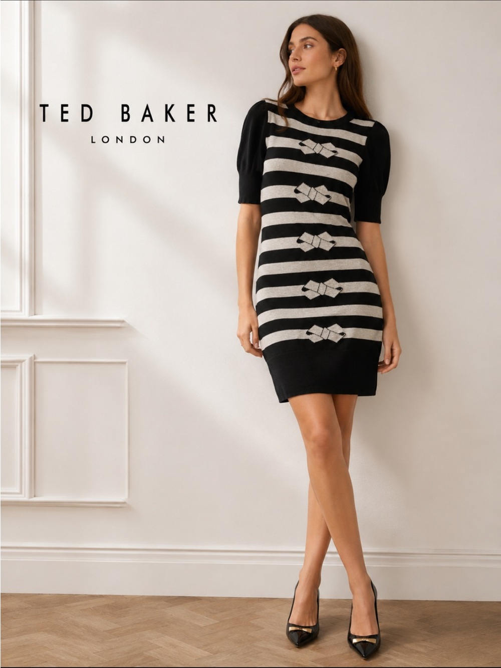 TED BAKER, the bow print dress!